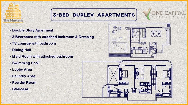 one capital residences 3-Bed Duplex Apartments