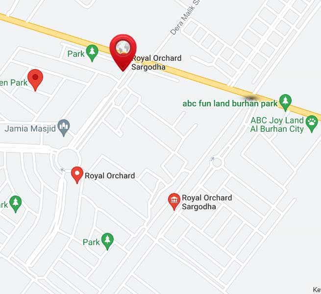 royal orchard sargodha location